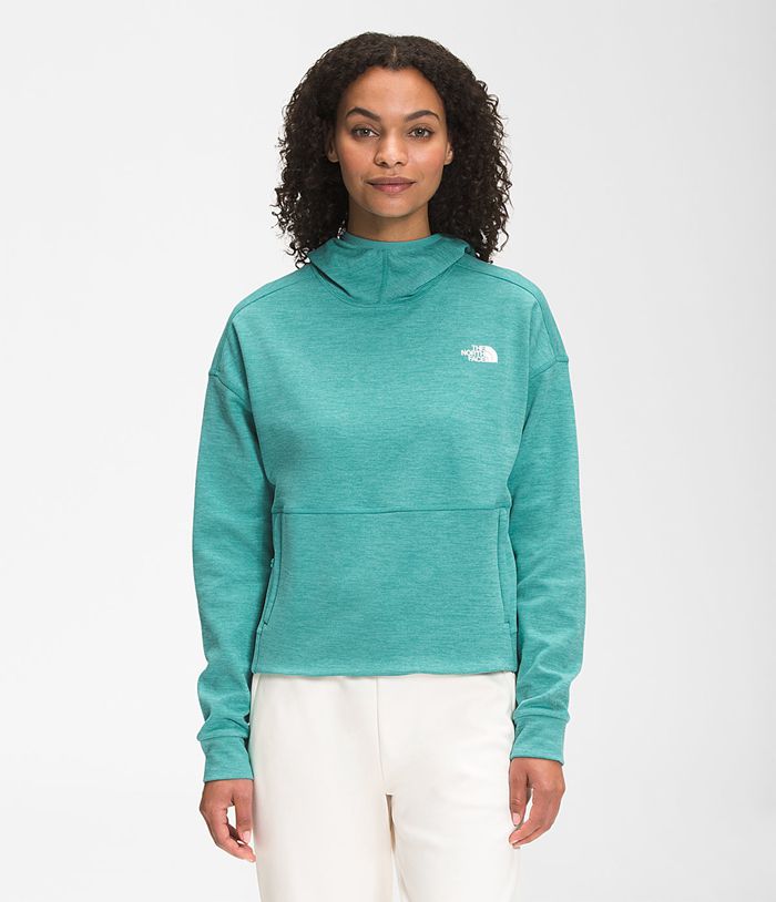 The North Face Womens Pullover Canyonlands Crop 685PTDYLH - Green